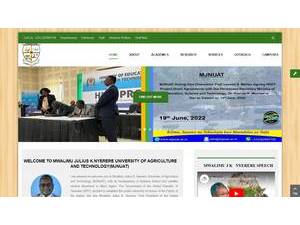Mwalimu Julius K. Nyerere University of Agriculture and Technology's official website homepage screenshot