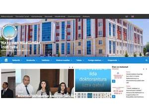 Nakhchivan Teachers Institute's official website homepage screenshot