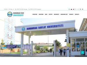 Namangan State Pedagogical Institute's official website homepage screenshot