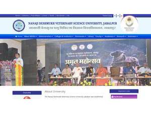 Nanaji Deshmukh Veterinary Science University's official website homepage screenshot
