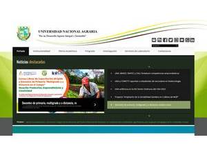 National Agrarian University's official website homepage screenshot