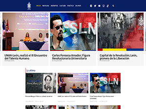 National Autonomous University of Nicaragua, León's official website homepage screenshot