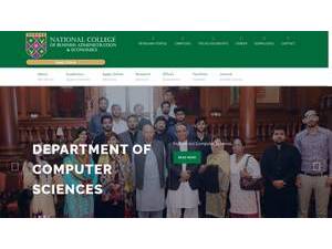 National College of Business Administration and Economics's official website homepage screenshot