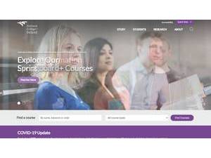 National College of Ireland's official website homepage screenshot