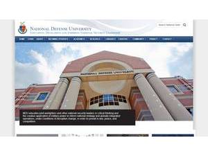 National Defense University's official website homepage screenshot