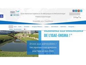 National Engineering School of Mechanical and Aeronautical Engineering's official website homepage screenshot