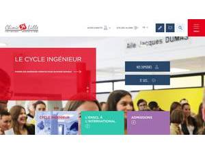 National Graduate School of Chemistry of Lille's official website homepage screenshot
