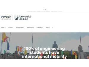 National Graduate School of Textile Engineering's official website homepage screenshot