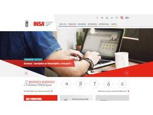 National Institute for Applied Sciences, Lyon's official website homepage screenshot