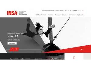 National Institute for Applied Sciences, Rouen's official website homepage screenshot