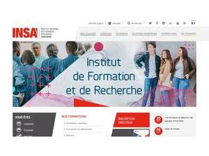 National Institute for Applied Sciences, Toulouse's official website homepage screenshot