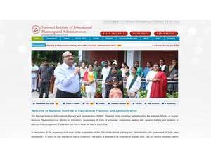 National Institute of Educational Planning and Administration's official website homepage screenshot