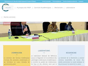 National Institute of Public Health's official website homepage screenshot