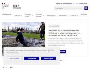 National Institute of Public Service's official website homepage screenshot
