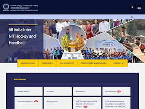 National Institute of Technology, Calicut's official website homepage screenshot