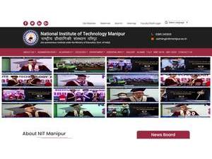 National Institute of Technology, Manipur's official website homepage screenshot