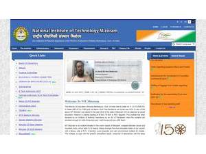 National Institute of Technology Mizoram's official website homepage screenshot