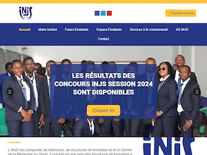 National Institute of Youth and Sports's official website homepage screenshot