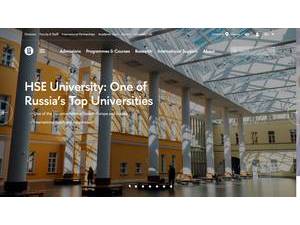 National Research University Higher School of Economics's official website homepage screenshot