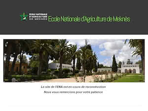 National School of Agriculture, Meknes's official website homepage screenshot