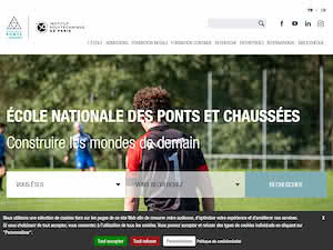 National School of Bridges and Roads's official website homepage screenshot