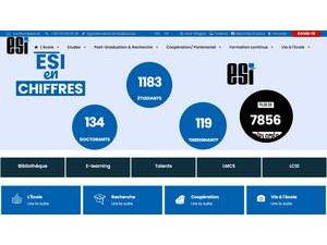 National School of Computer Science's official website homepage screenshot