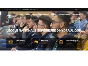 National School of Hydraulic Engineering, Blida's official website homepage screenshot