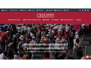 National University, Costa Rica's official website homepage screenshot