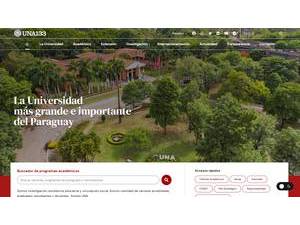 National University of Asunción's official website homepage screenshot