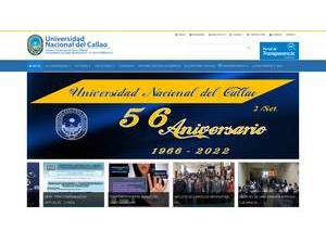 National University of Callao's official website homepage screenshot