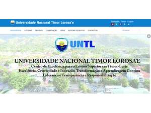 National University of East Timor's official website homepage screenshot