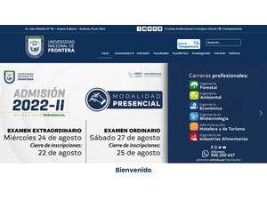 National University of Frontera's official website homepage screenshot