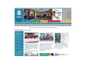 National University of Jujuy's official website homepage screenshot