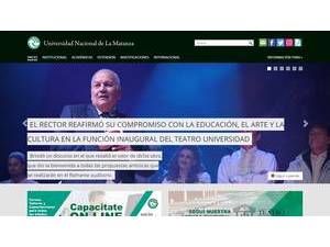 National University of La Matanza's official website homepage screenshot