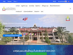 National University of Laos's official website homepage screenshot