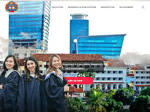 National University of Management's official website homepage screenshot