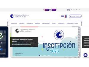 National University of Mar del Plata's official website homepage screenshot