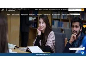 National University of Sciences and Technology's official website homepage screenshot