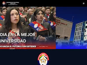 National University of Siglo Veinte's official website homepage screenshot