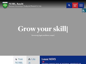 National University of Study and Research in Law's official website homepage screenshot