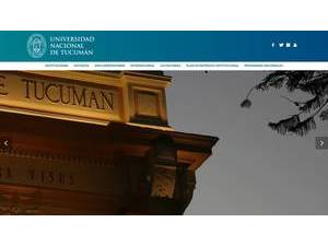 National University of Tucumán's official website homepage screenshot