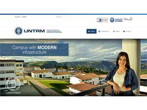 National University Toribio Rodríguez de Mendoza's official website homepage screenshot