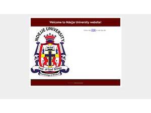 Ndejje University's official website homepage screenshot