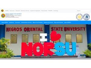 Negros Oriental State University's official website homepage screenshot