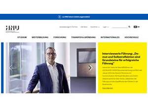 Neu-Ulm University of Applied Sciences's official website homepage screenshot