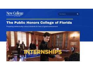 New College of Florida's official website homepage screenshot