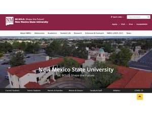New Mexico State University's official website homepage screenshot
