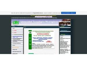 Nicaraguan Technological University's official website homepage screenshot