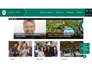 Nichols College's official website homepage screenshot