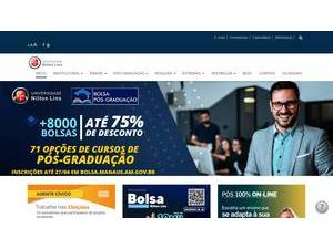 Nilton Lins University's official website homepage screenshot